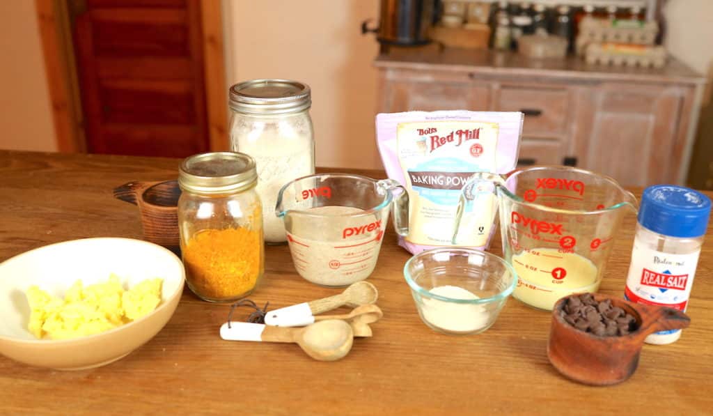 ingredients for sourdough scones