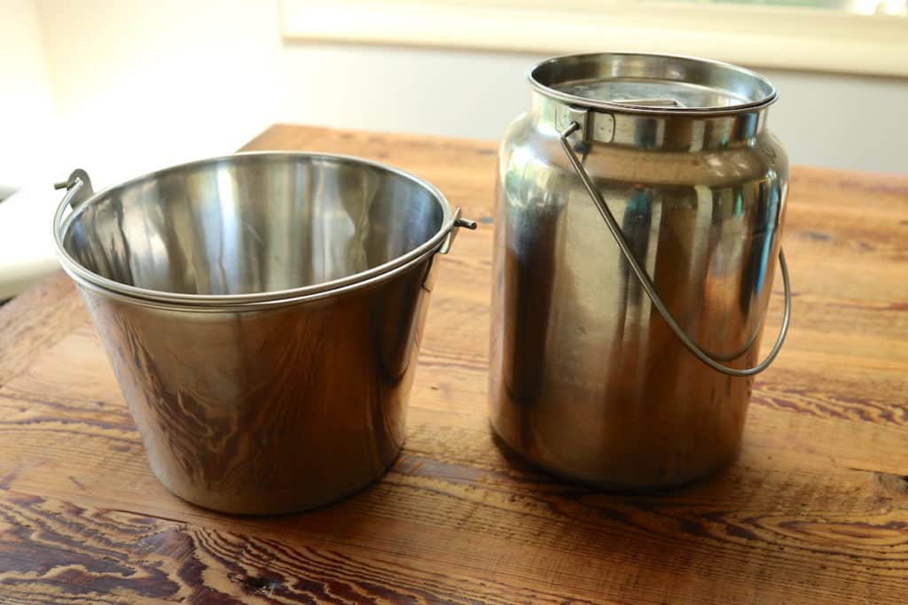milk bucket and pail for milking