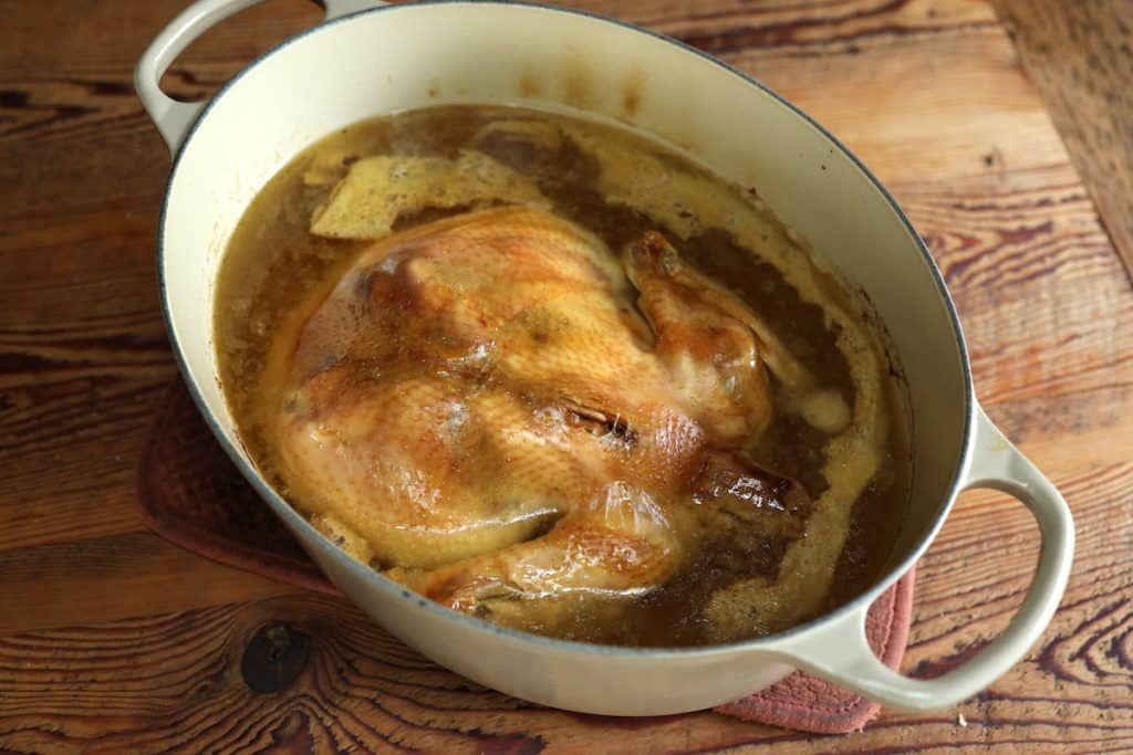 whole chicken cooked in dutch oven