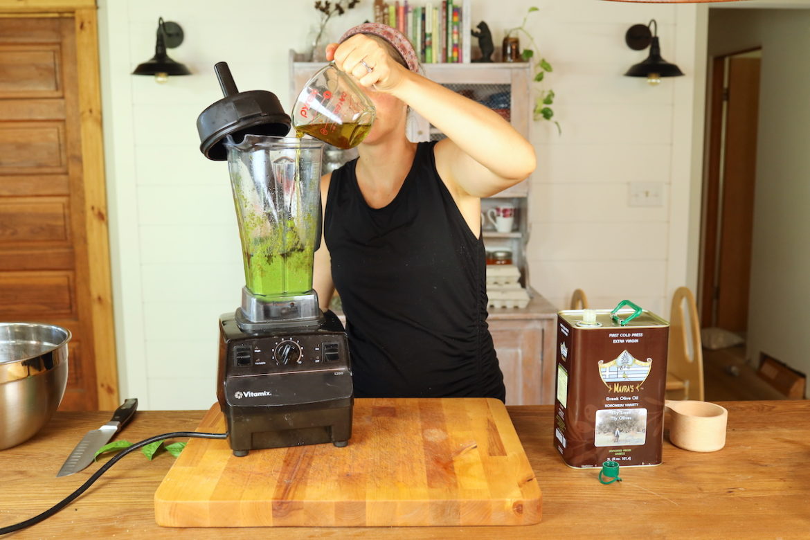 5Minute Homemade Pesto in a Blender (Dairy Free) From Scratch Farmstead