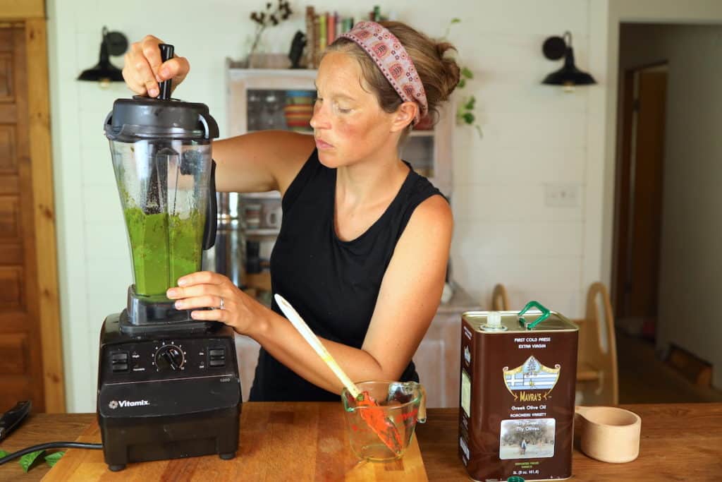 quick and easy pesto in a blender
