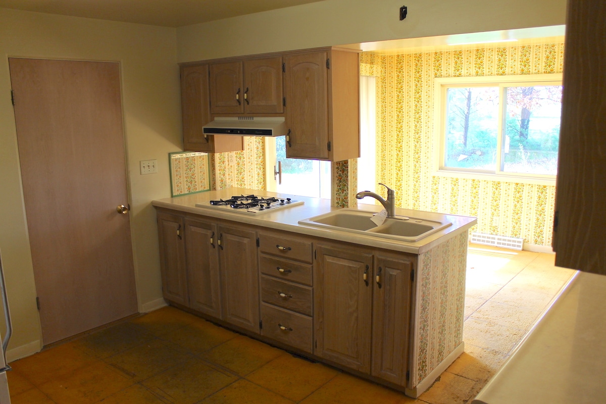 foreclosed farm kitchen before remodel