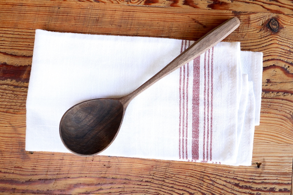 hand carved walnut ladle from etsy