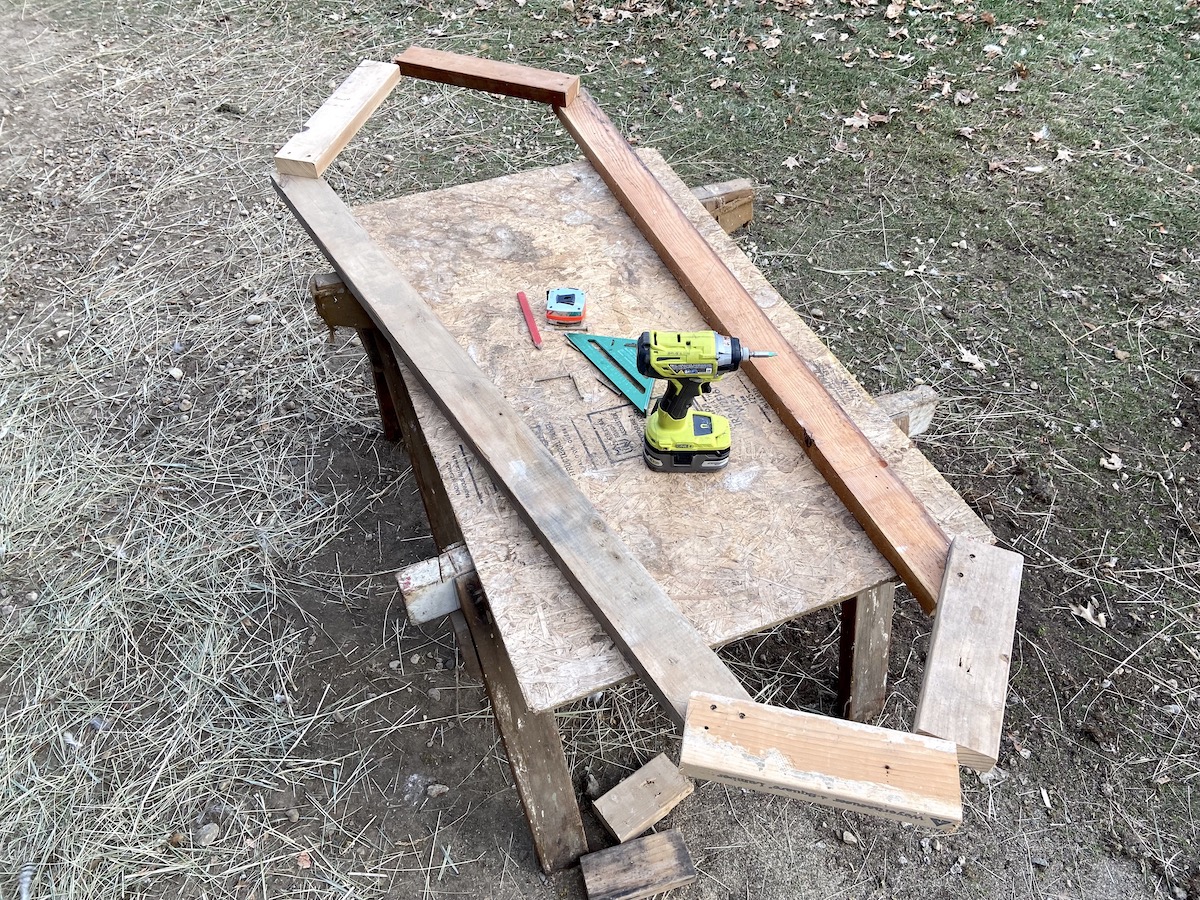 assembled rails for ladder style chicken roost