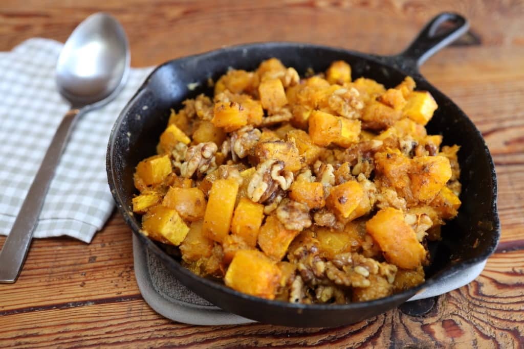 roasted butternut squash with toasted walnuts and vanilla
