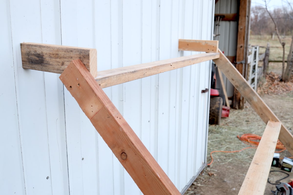 standoff pieces for 2x4 ladder chicken roost
