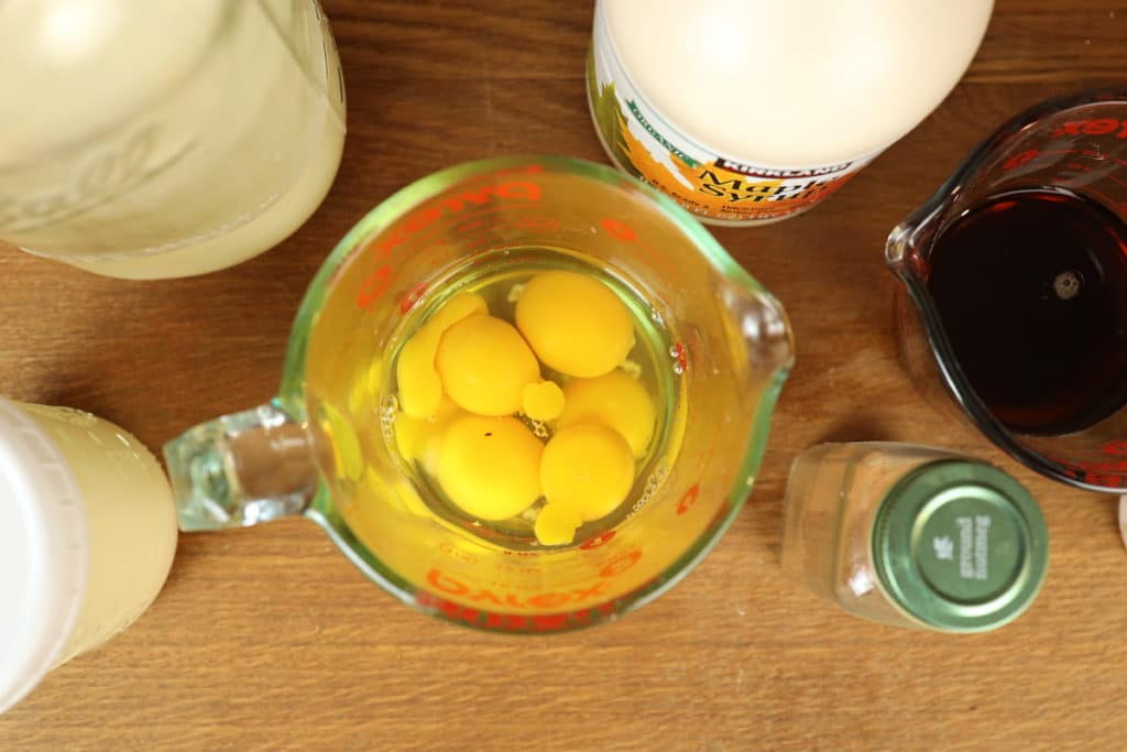raw eggs used for homemade eggnog