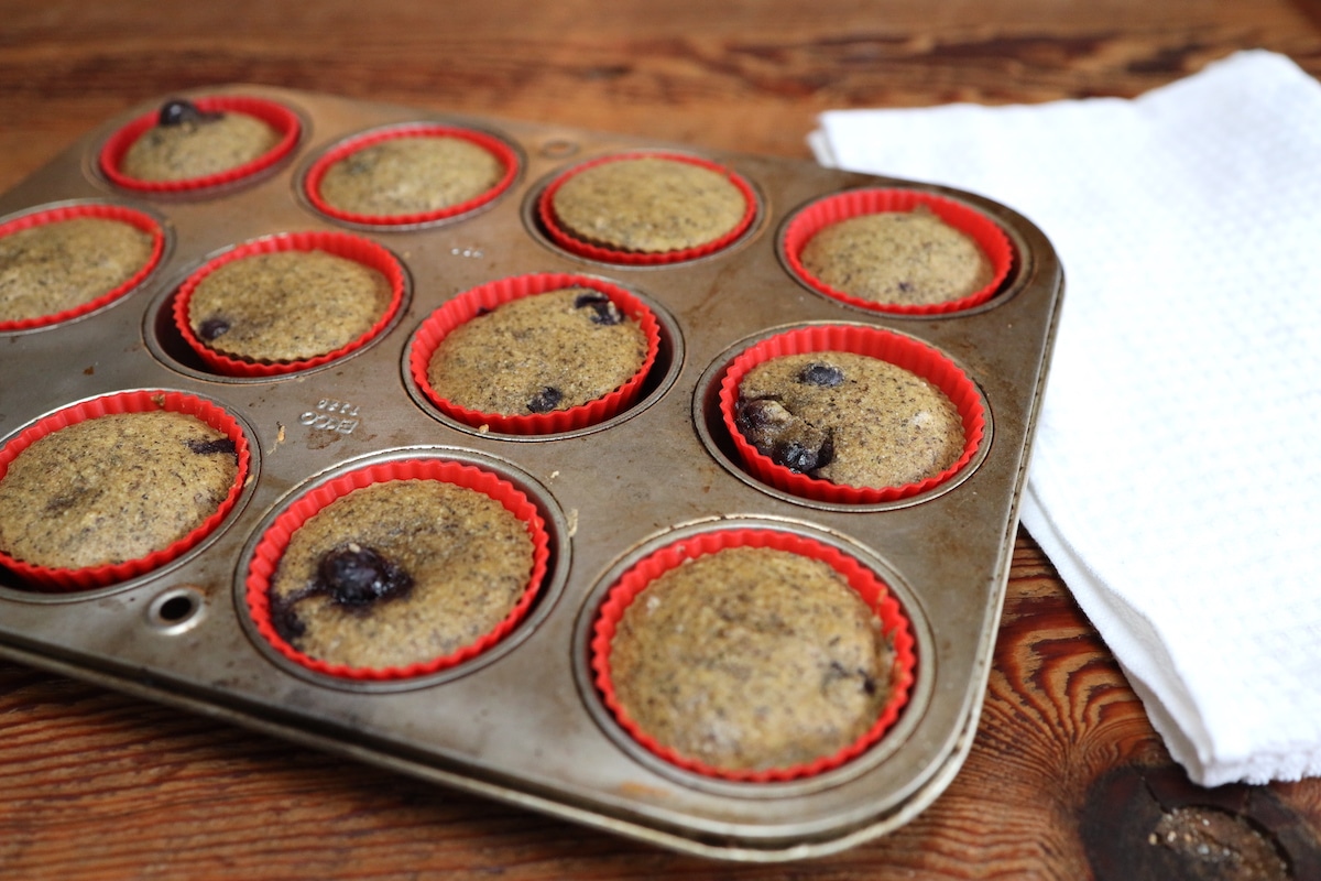 fresh baked buckwheat muffins