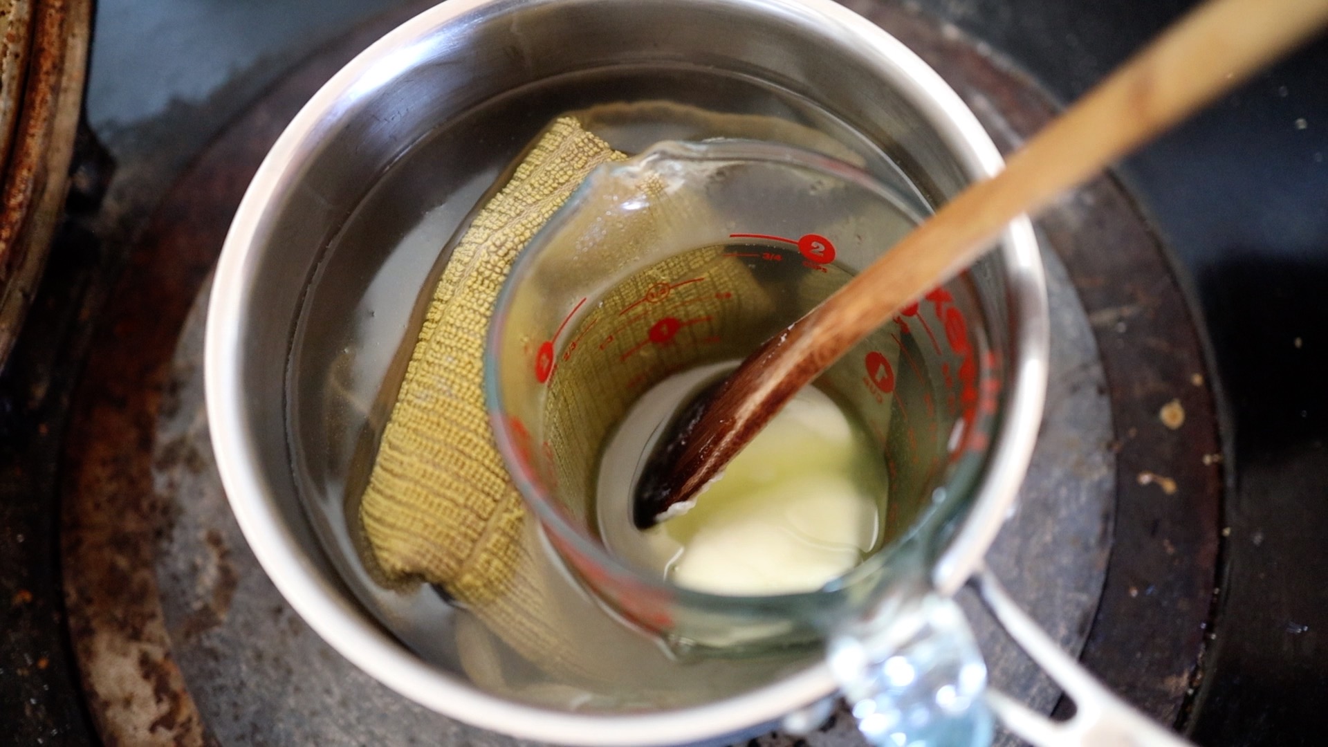 melting tallow to make tallow balm