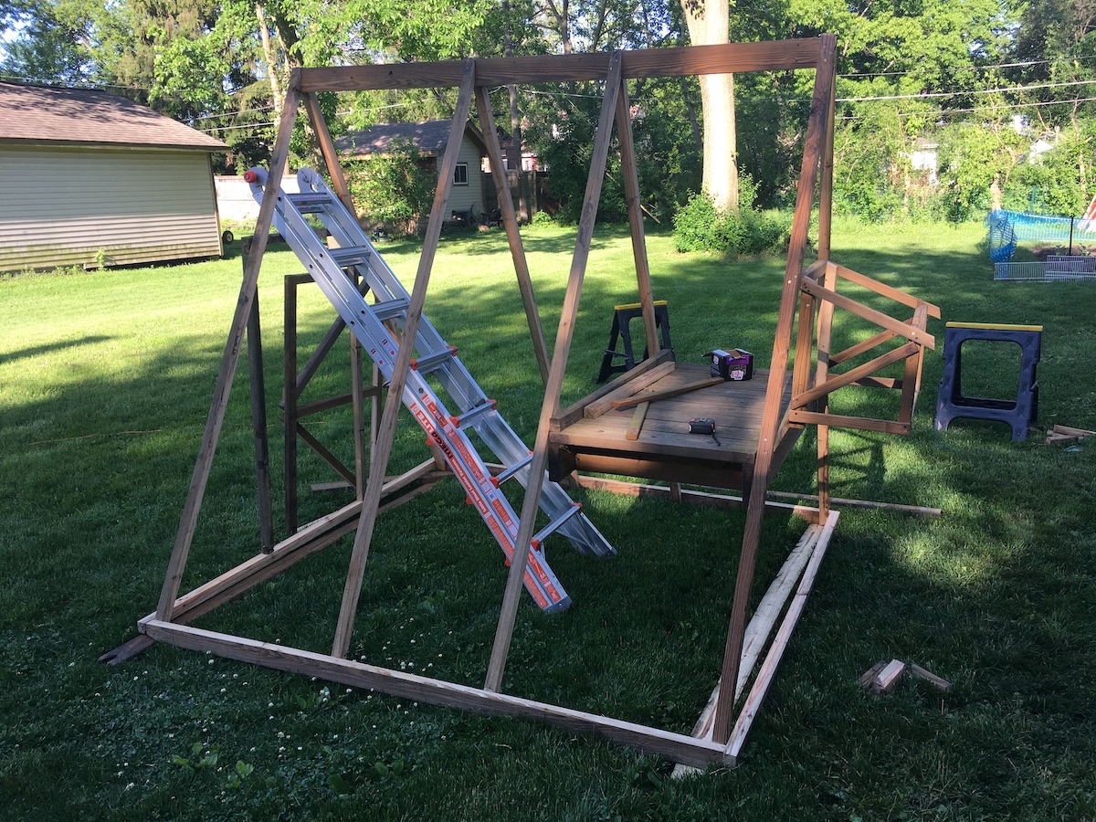 adding laying box to a frame chicken tractor