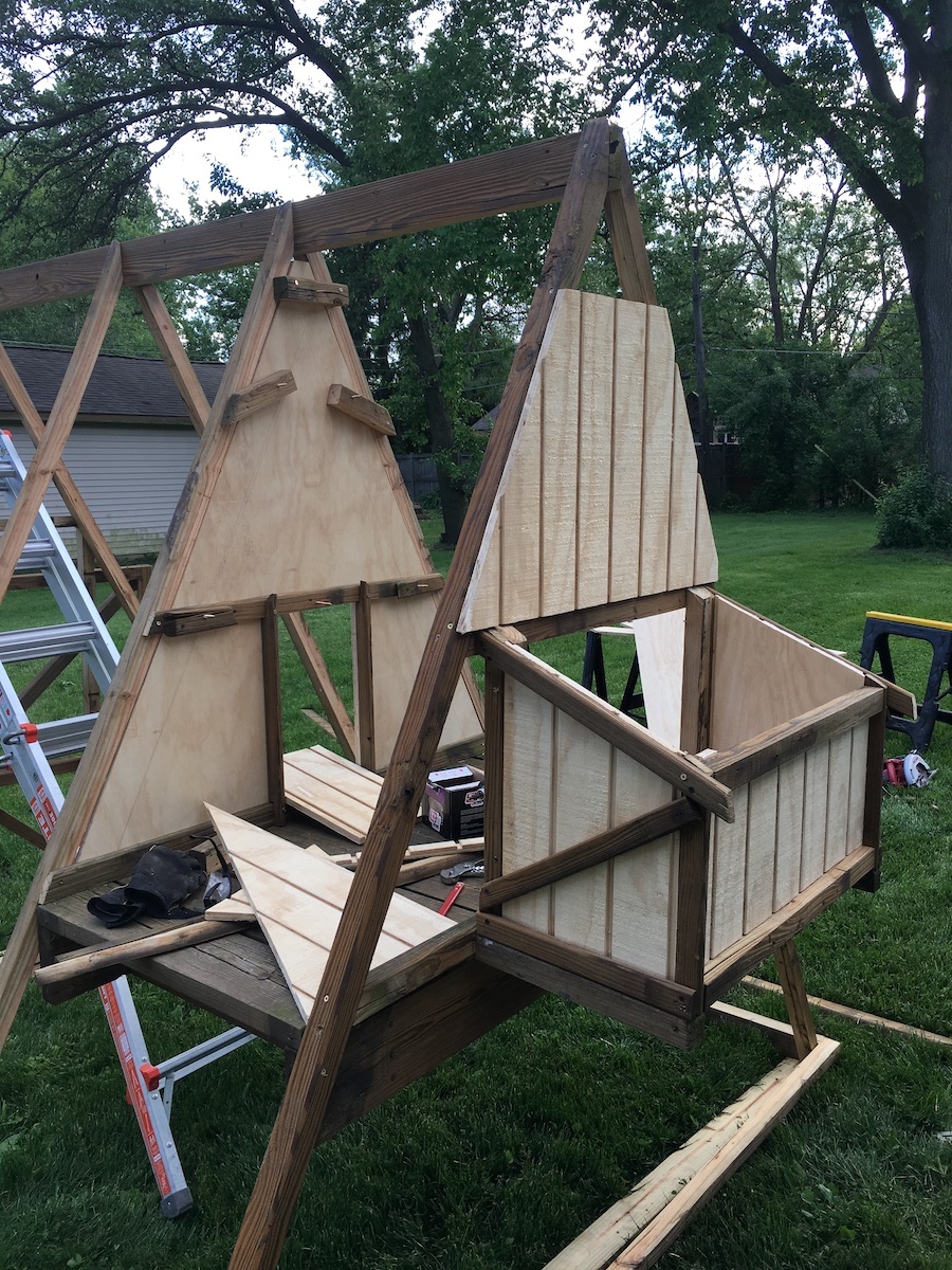 adding siding to a frame chicken tractor