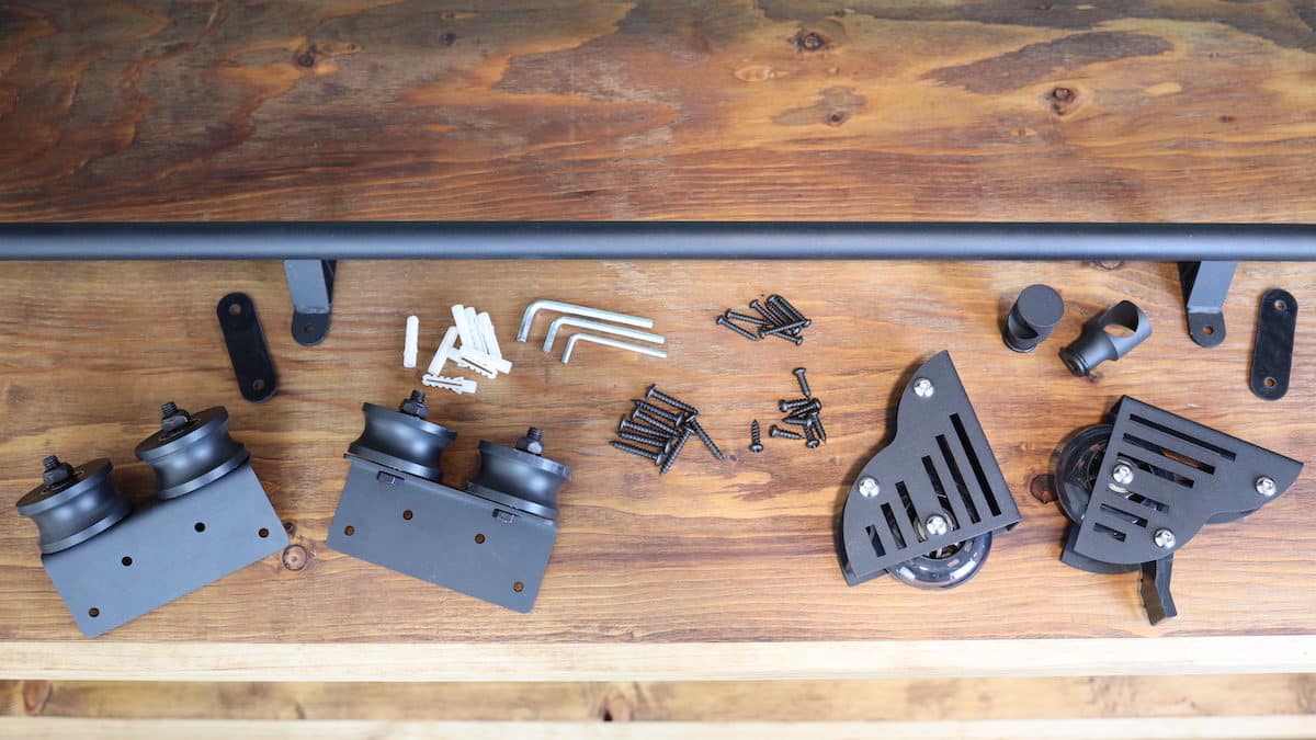 diyhd library ladder hardware in rustic black