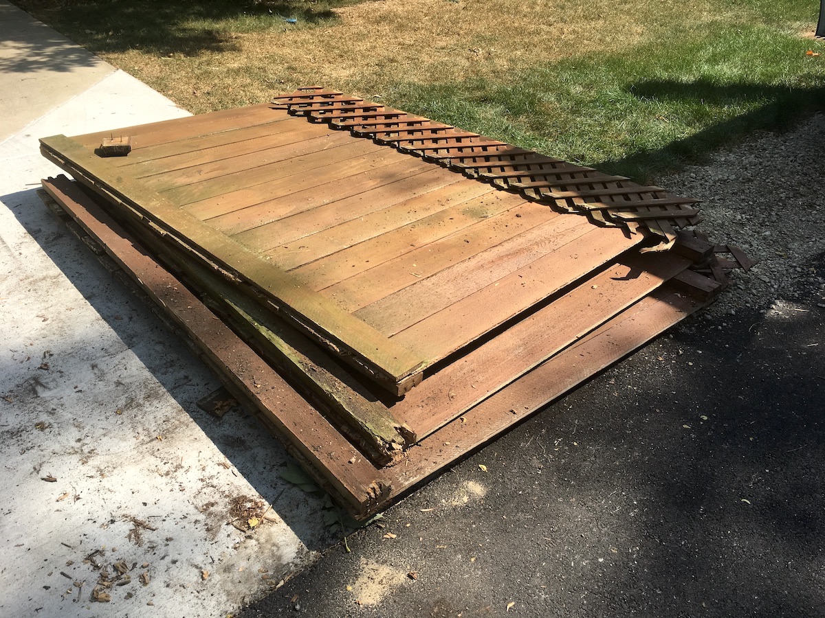 used cedar fencing panels