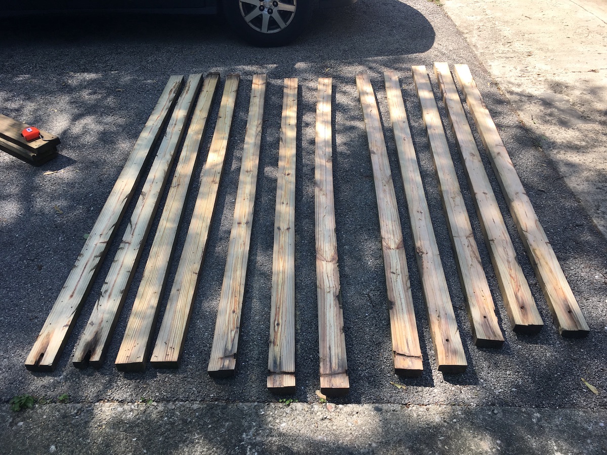 used lumber from kids playset