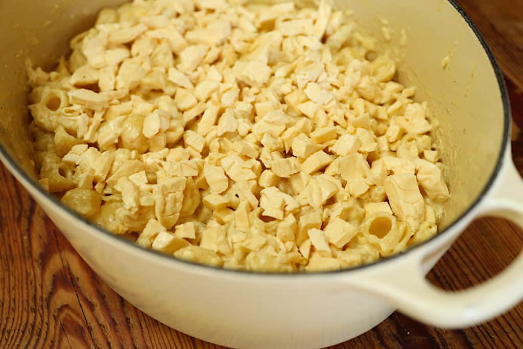 baked mac and cheese before going in the oven