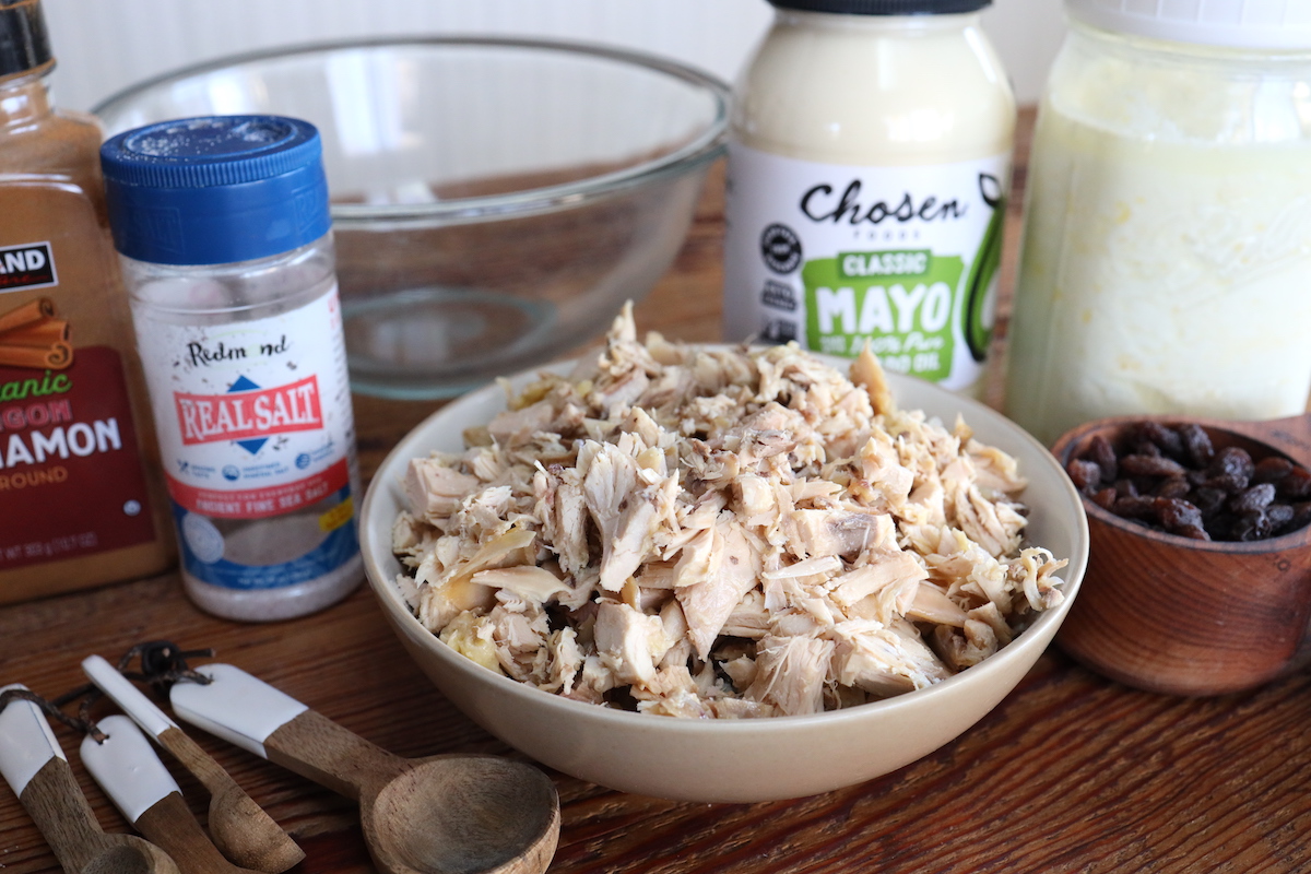 chopped chicken for chicken salad