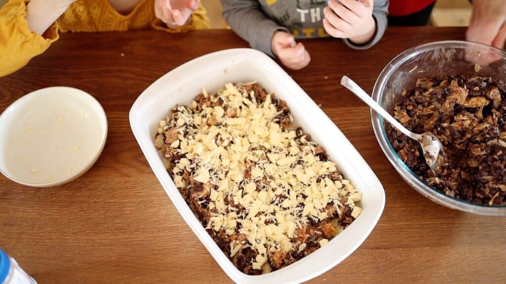 cheese layer for enchilada casserole