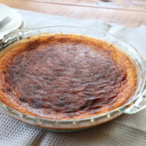 EASY Crustless Custard Pie (Options for Gluten Free) - From Scratch