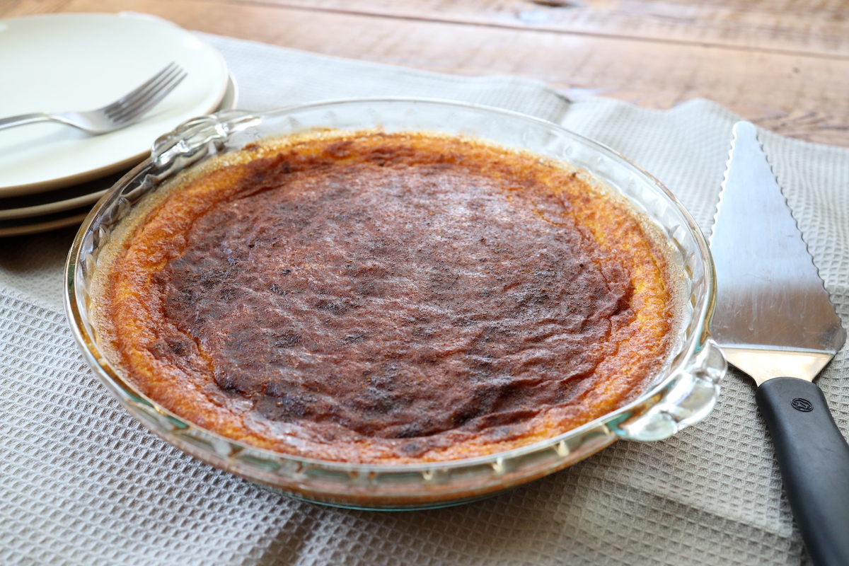 easy crustless custard pie recipe