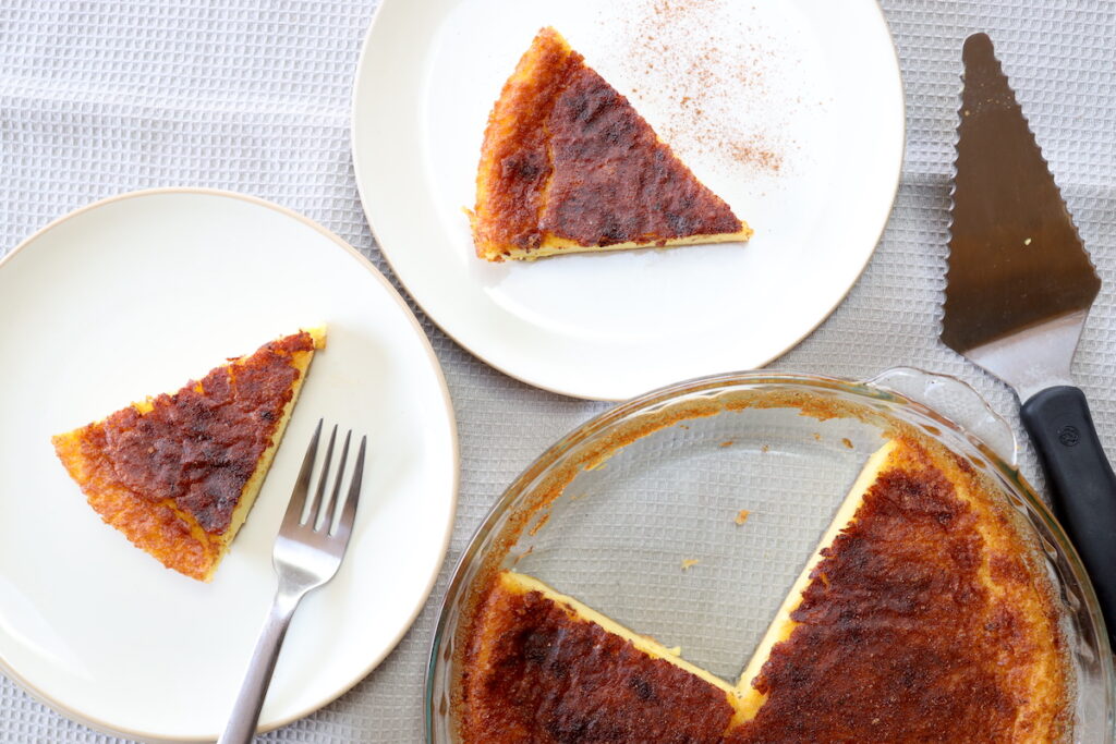 EASY Crustless Custard Pie (Options for Gluten Free) - From Scratch