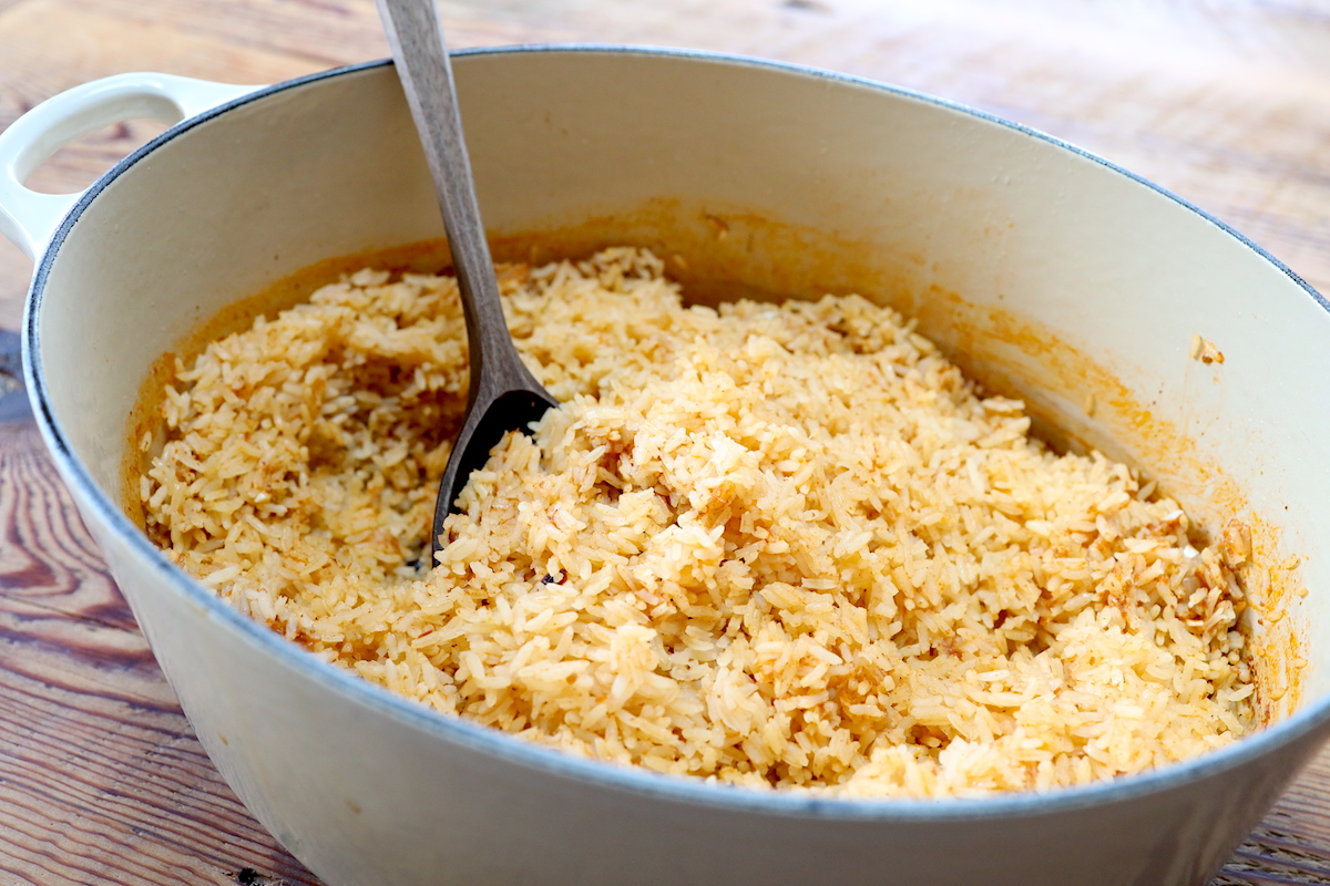 how to make spanish rice in a dutch oven