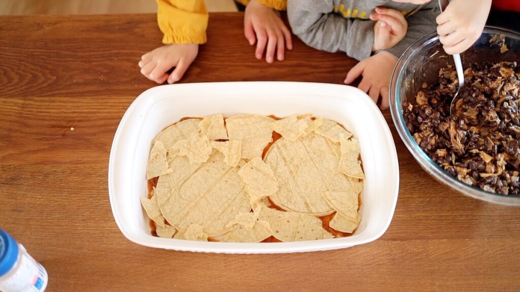 tortilla layer for enchilada casserole