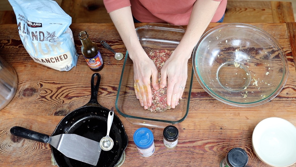 forming meatloaf in pan