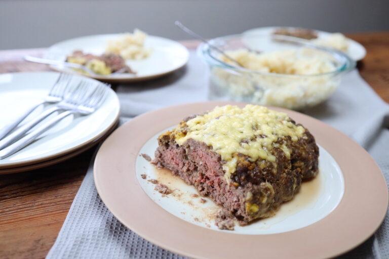 Cheesy Meatloaf with No Ketchup or Bread Crumbs