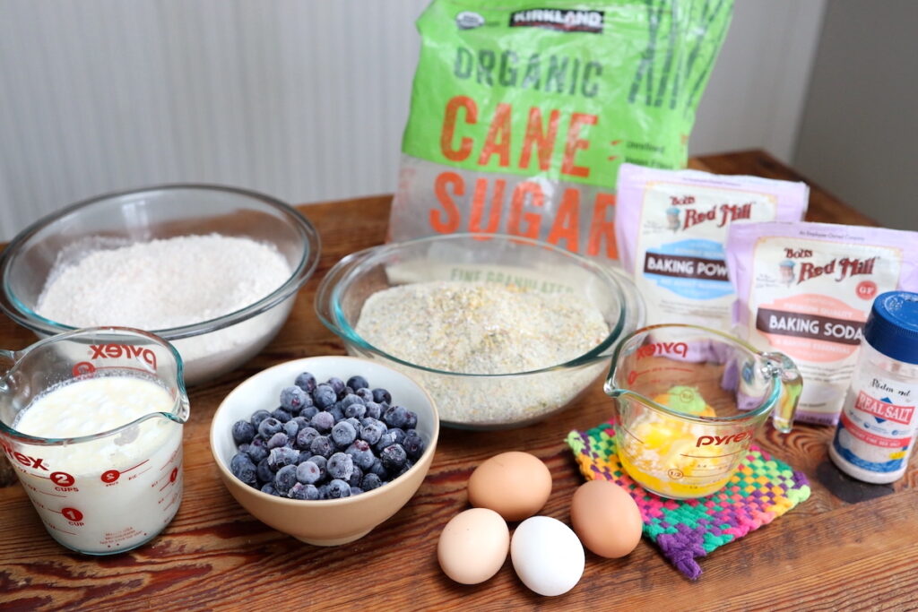 cornmeal blueberry pancakes ingredients