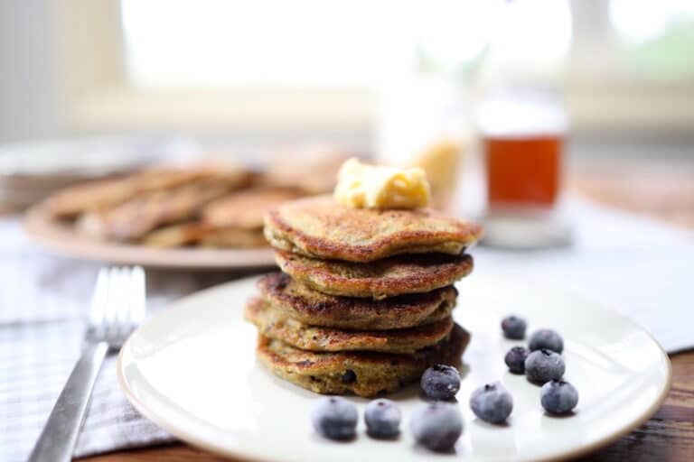 Cornmeal Blueberry Pancakes (New Favorite Recipe!)