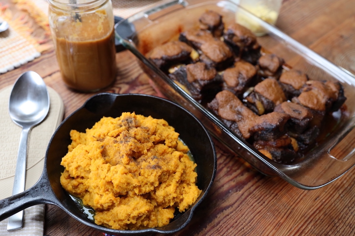 side of instant pot carrot mash