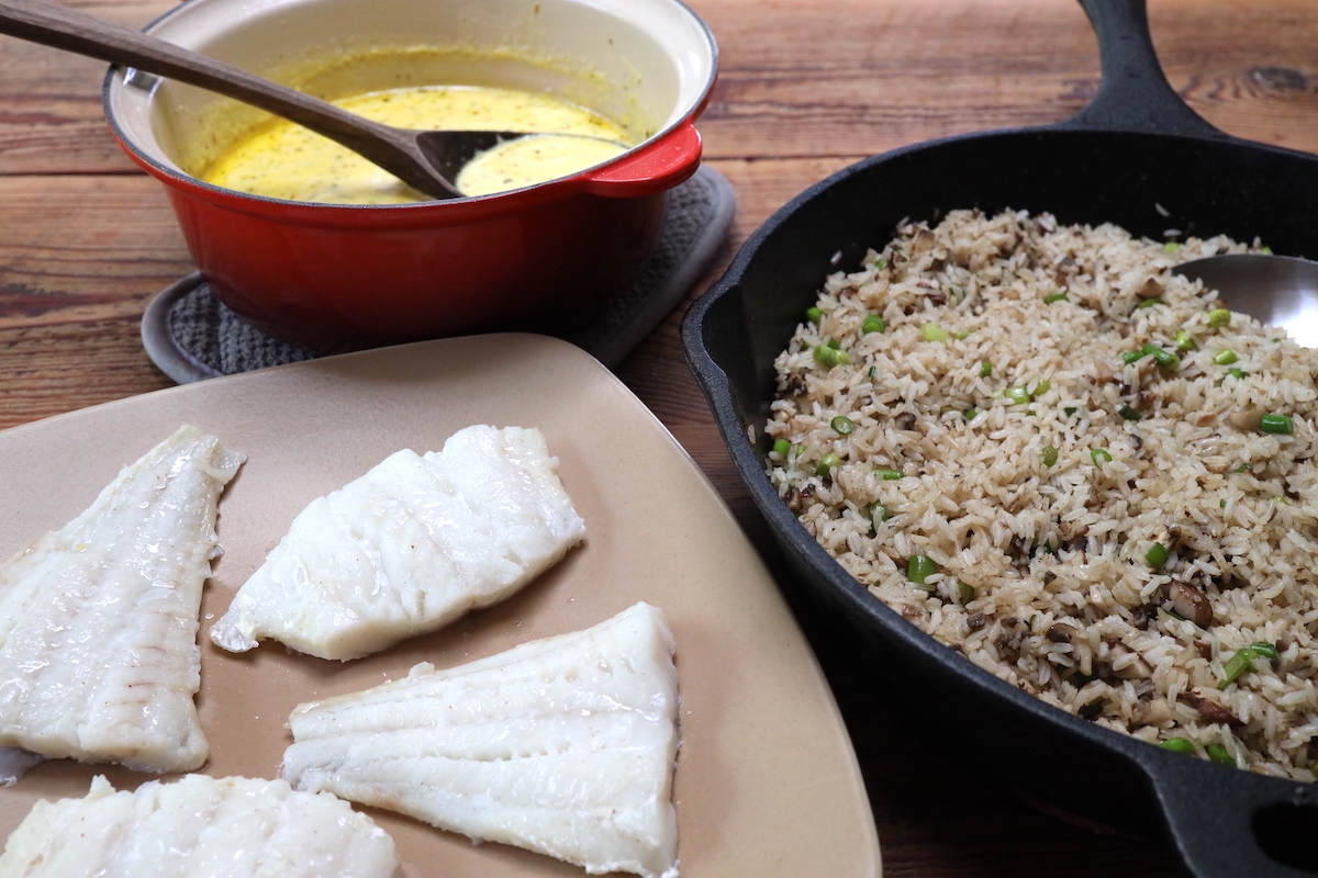 homemade cream sauce served with fish