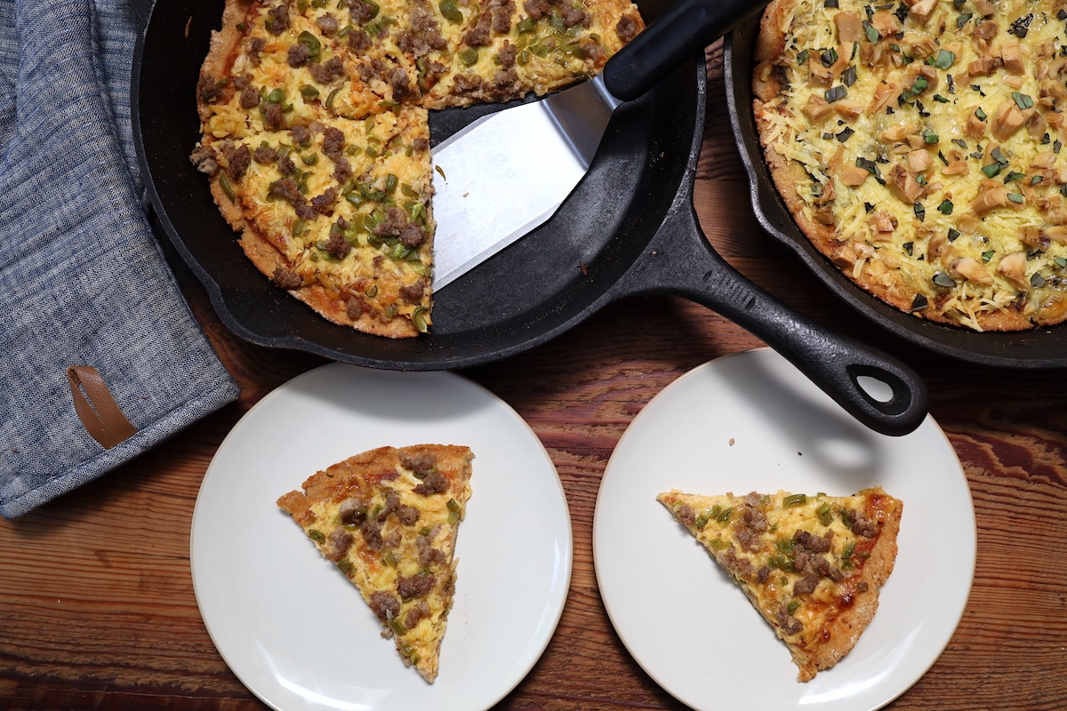 cast iron pizza dough with yogurt