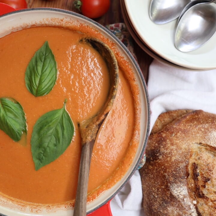 roasted tomato basil soup