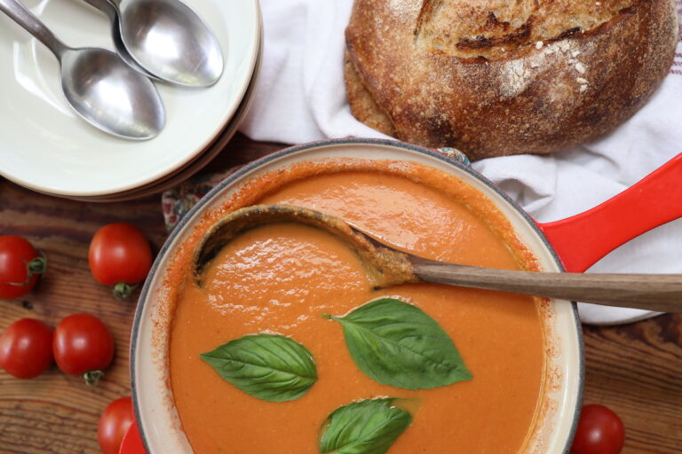 roasted tomato basil soup