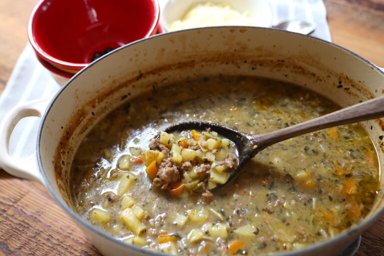 chunky sausage and potato soup