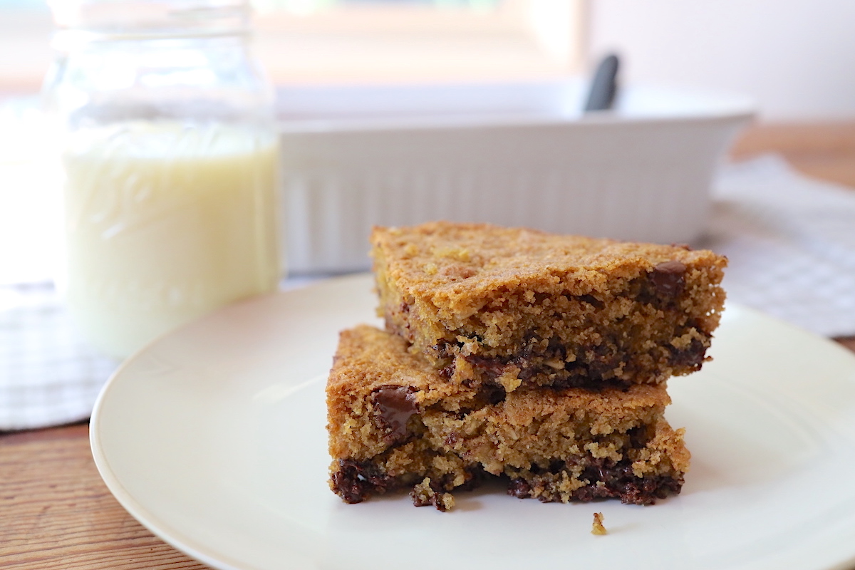 gooey sourdough cookie bars recipe