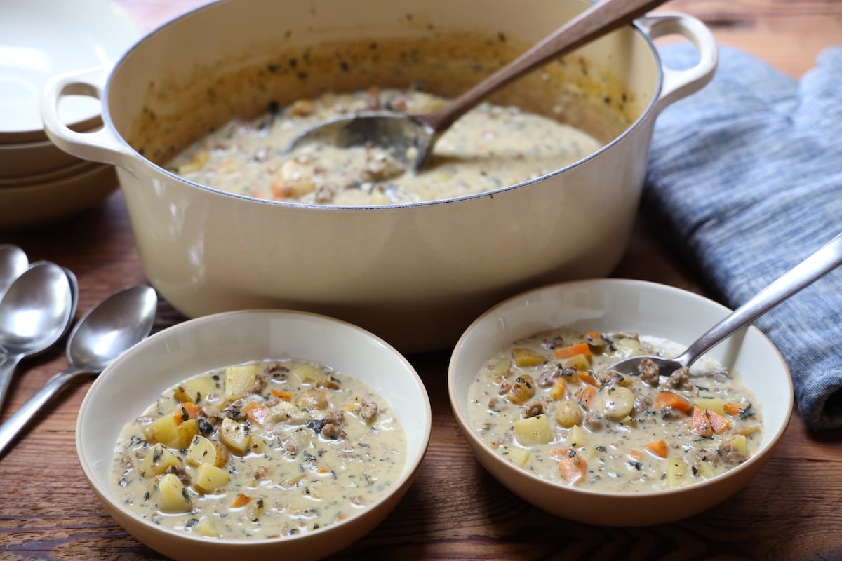 cheesy hamburger potato soup recipe