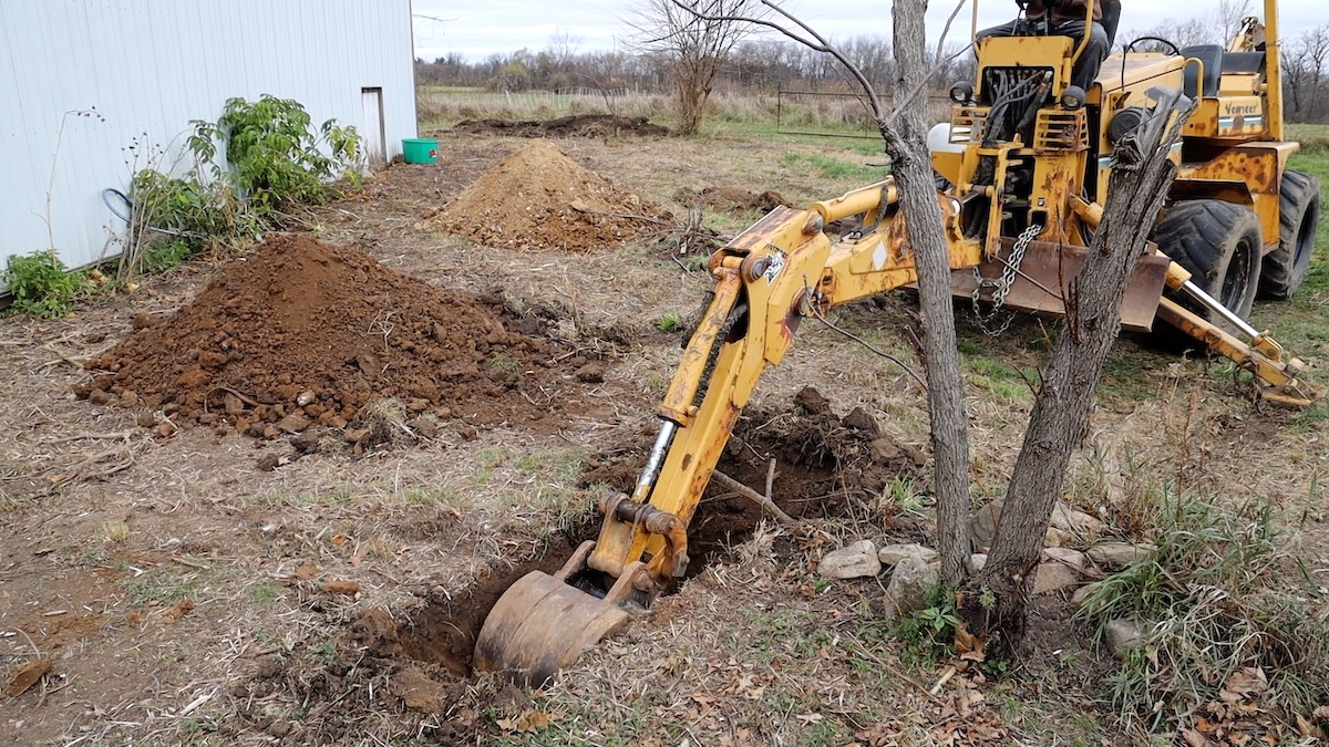 digging hole to install new yard hydrant