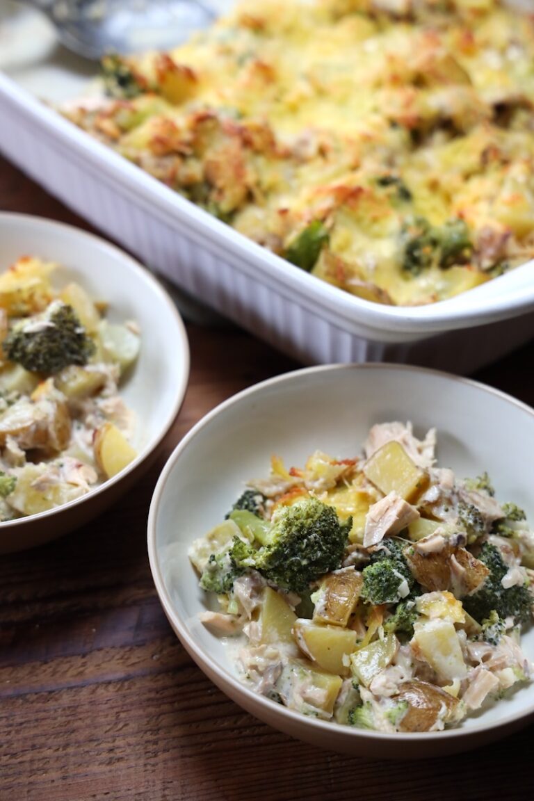 creamy broccoli chicken potato cheese casserole