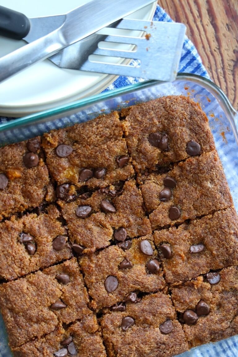 homemade gluten free pumpkin blondies