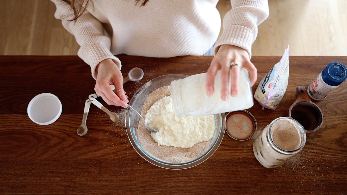 adding yogurt