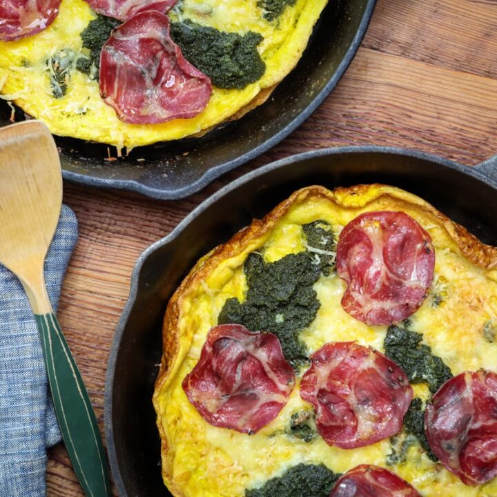 pesto and cheese dutch pancake
