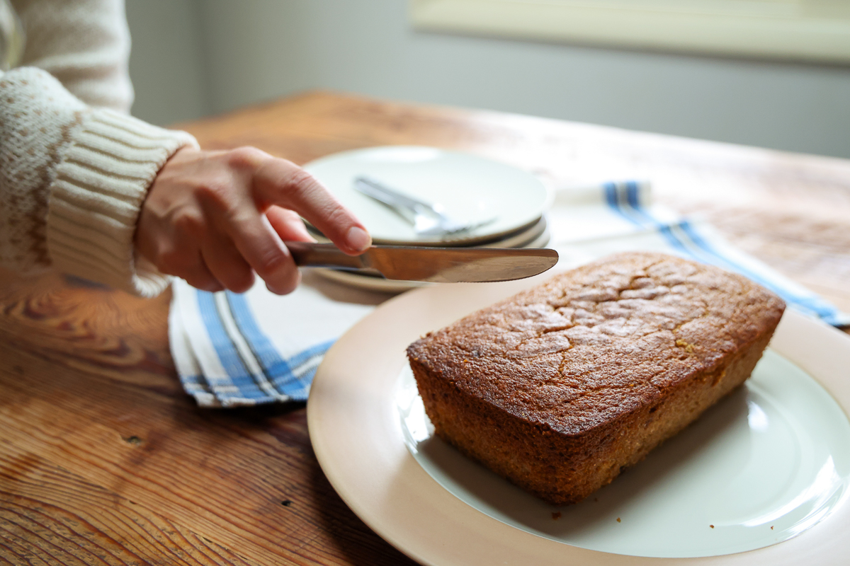 ready to slice applesauce bread