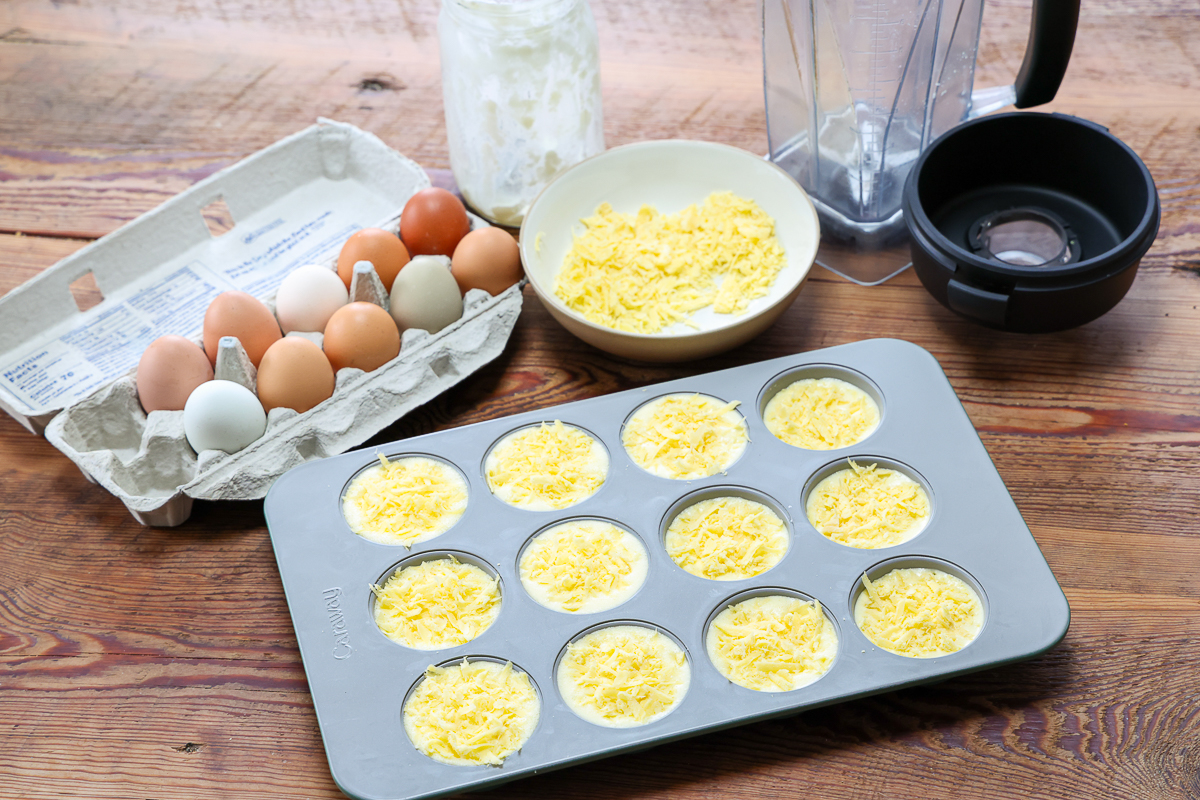 egg bites with yogurt prep