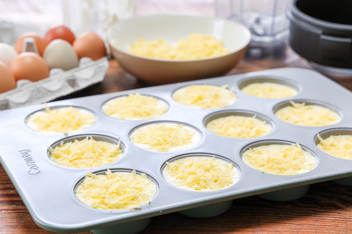 egg bites with yogurt prepped