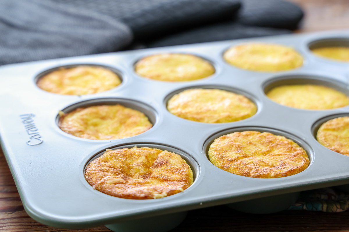 high protein egg bites with yogurt cooling