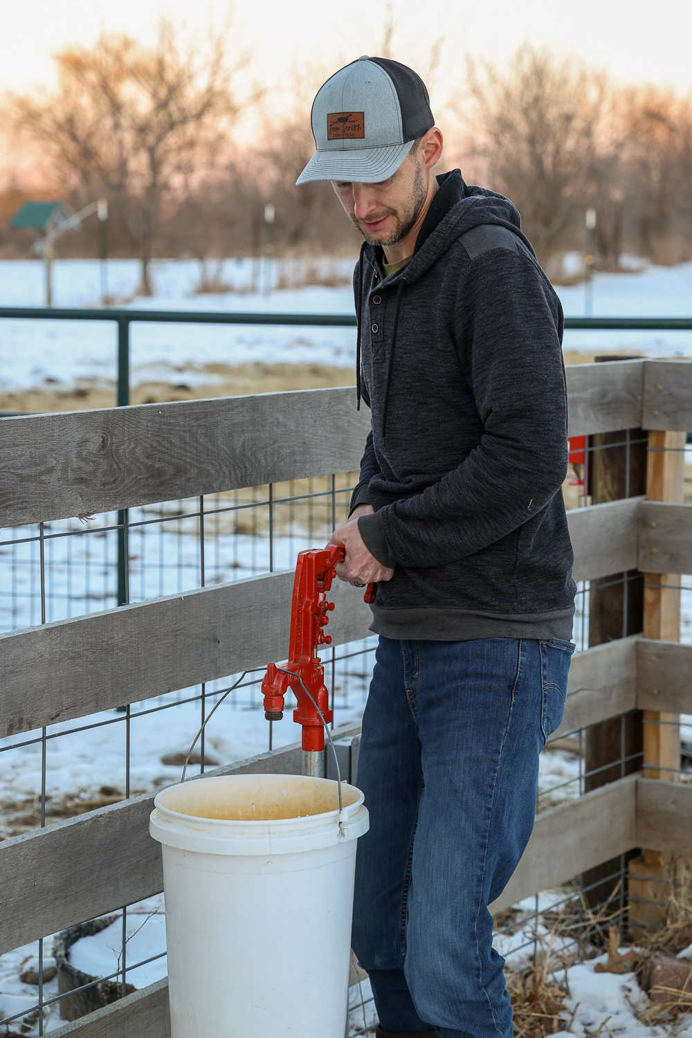 farmstead trucker hat farm chores