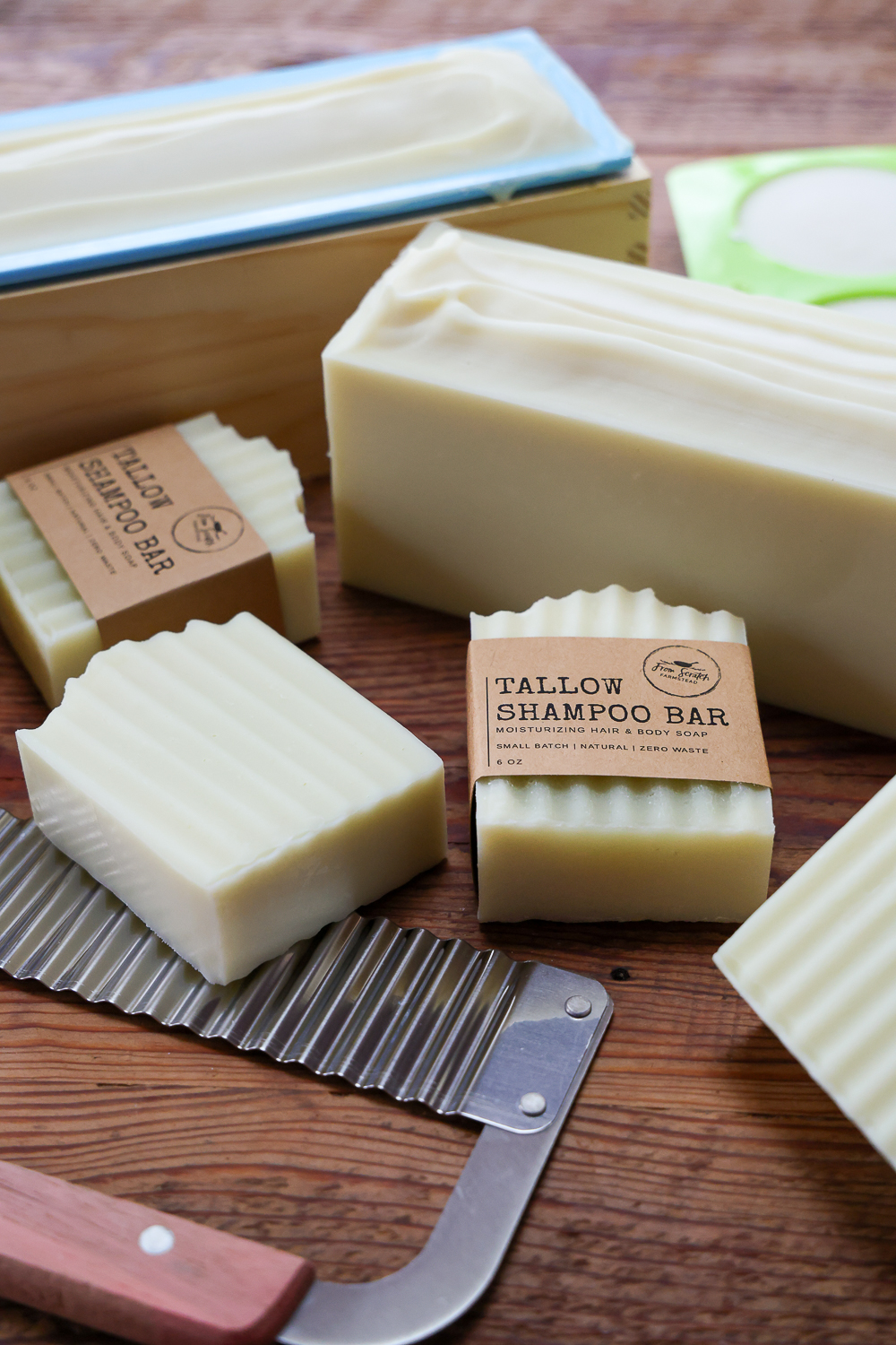 handmade tallow shampoo bars
