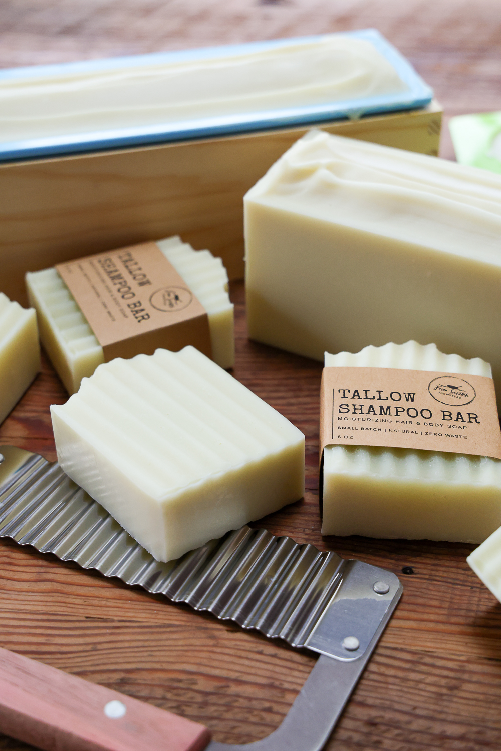 making tallow shampoo bars